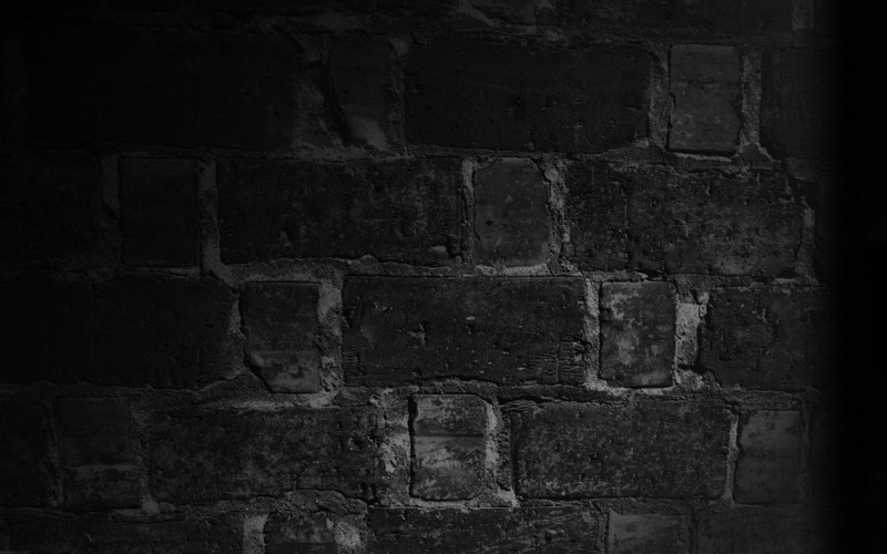 wall, black, bricks, monochrome