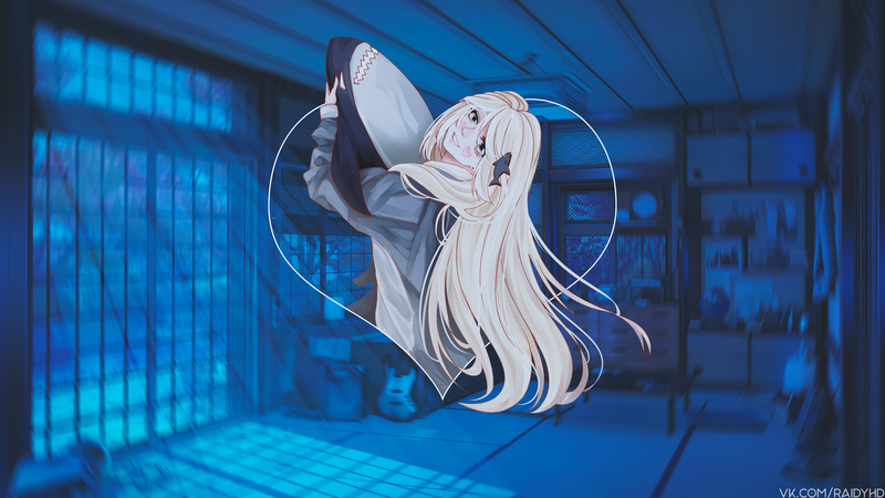 anime girls, anime, picture-in-picture