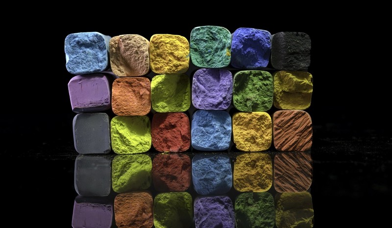 colorful, chalk, simple background