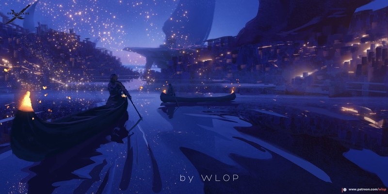 WLOP, anime girls