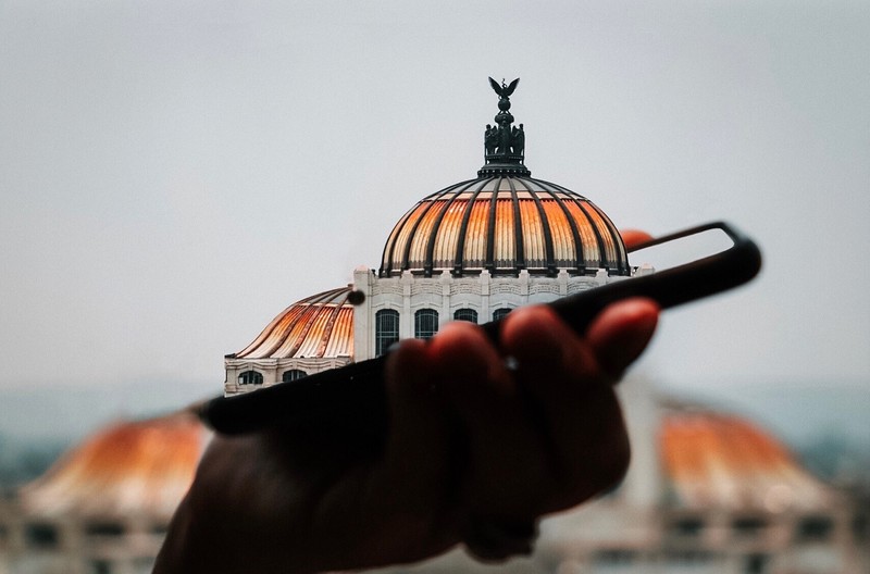 architecture, smartphone, hands