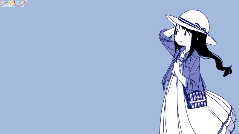 Mitsuboshi Colors, loli, anime girls, anime, simple background, hat