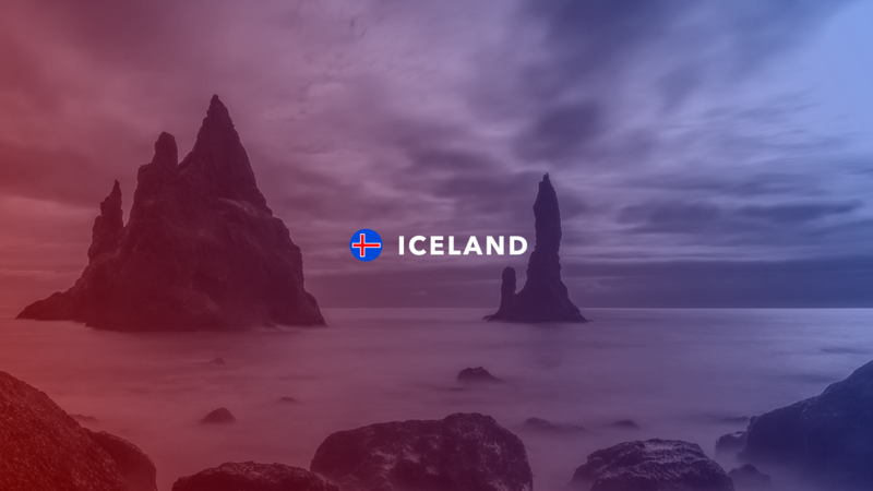 Iceland, monochrome, gradient