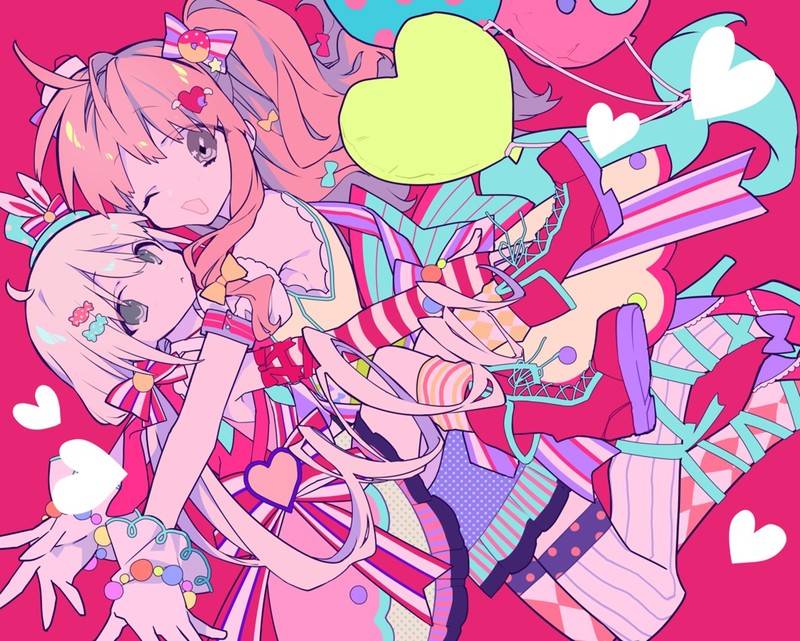 anime, illustration, anime girls, colorful
