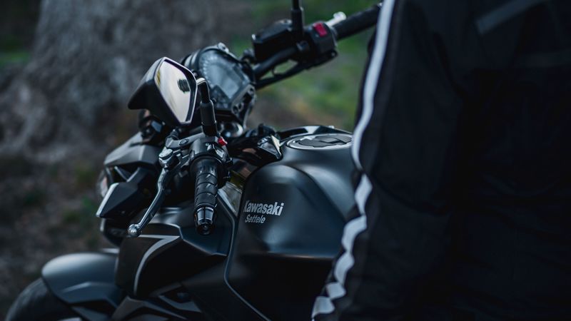 kawasaki, motorcycle, motorcyclist, 4k