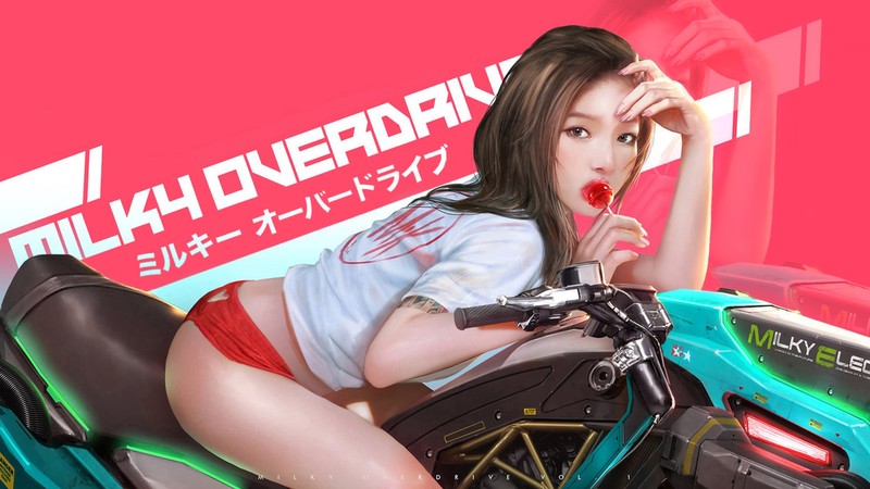 Girlfriend (beta), anime girls, vehicle, lollipop, ass, anime, brunette, red panties