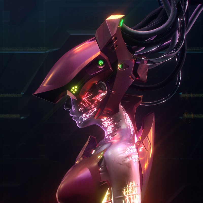 cyberpunk, digital art, render