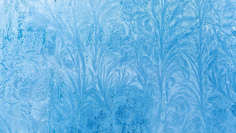 frost, pattern, glass, winter, snow, 4k