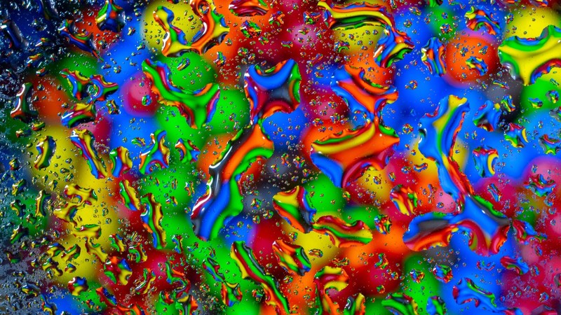 colorful, abstract, photography, shapes, water drops, glass, water, depth of field