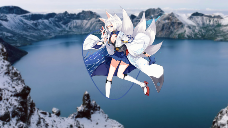 anime, render in shapes, animal ears, miniskirt, anime girls, picture-in-picture