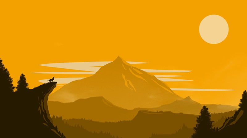 simple, Firewatch, fantasy art, vibrant