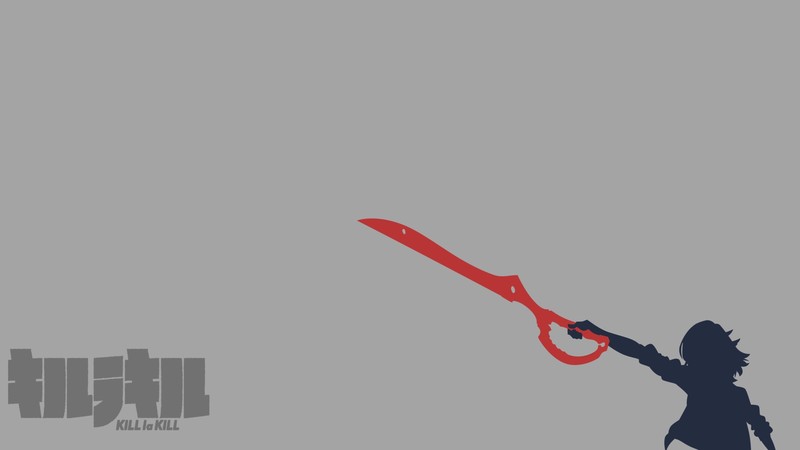 anime, Kill la Kill, Matoi Ryuuko, silhouette