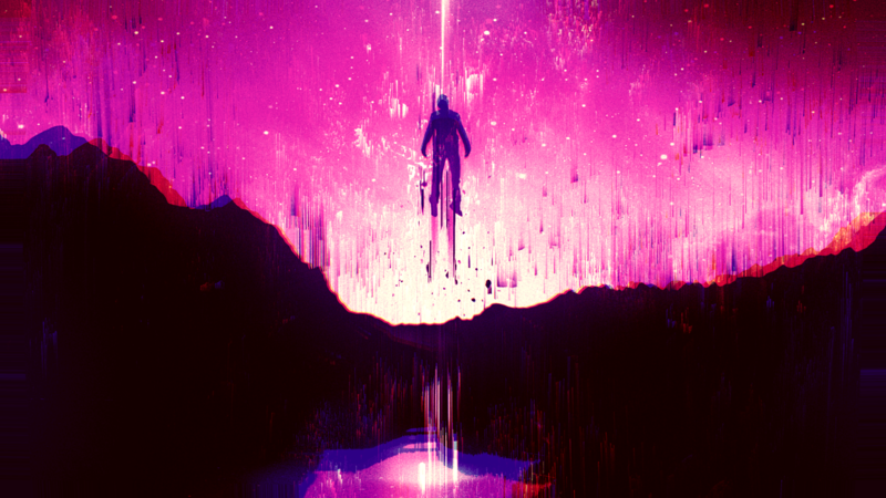 digital art, black, pink, artwork, sky, Min Htet Dipar