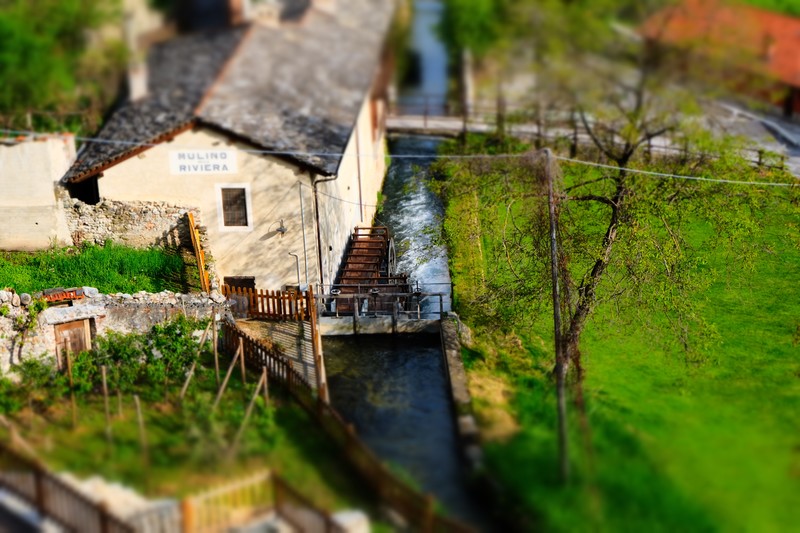 Italy, old building, river