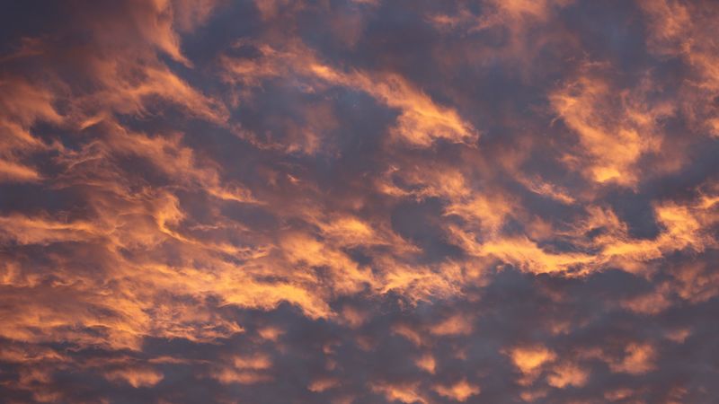 sky, clouds, evening, pink, yellow, atmospheric, 4k