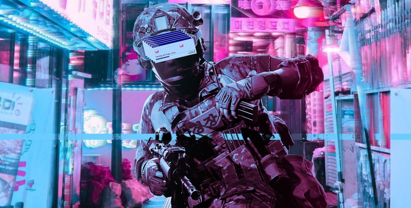 Ready or Not, police, vaporwave, glitch art, Retrowave, M4