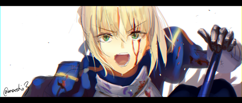 Fate Series, Fate/Stay Night, anime girls, blond hair, Saber, Arturia Pendragon