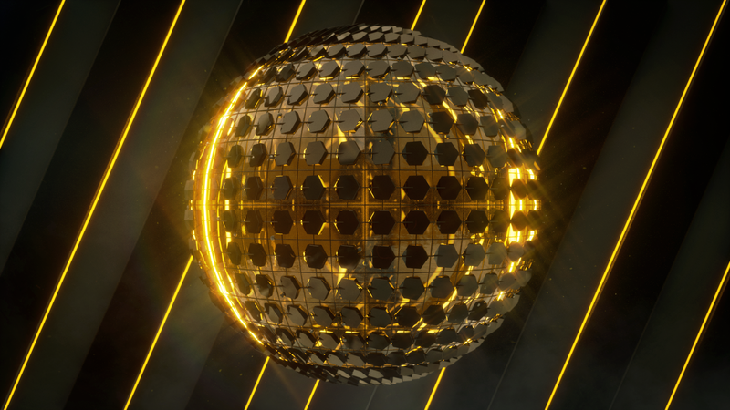 abstract, 3D Abstract, digital art, glowing, line art, orange, yellow, parallel, geometry, shapes, render, glare, hexagon