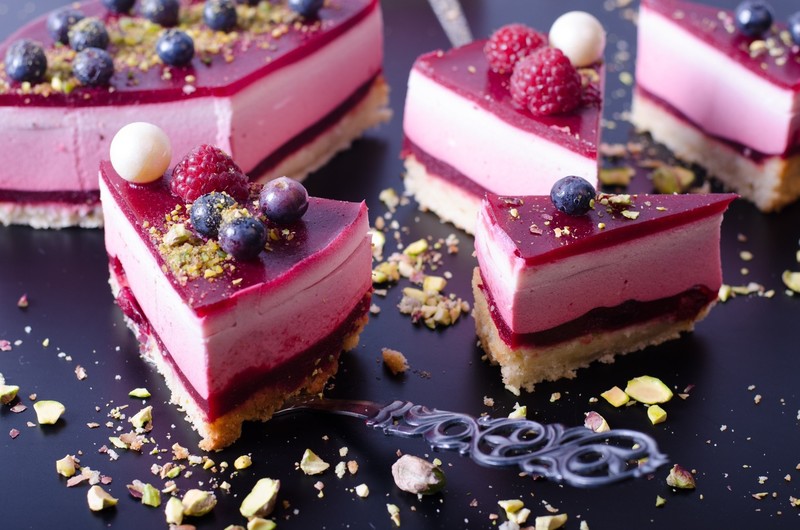 food, sweets, cake, berries