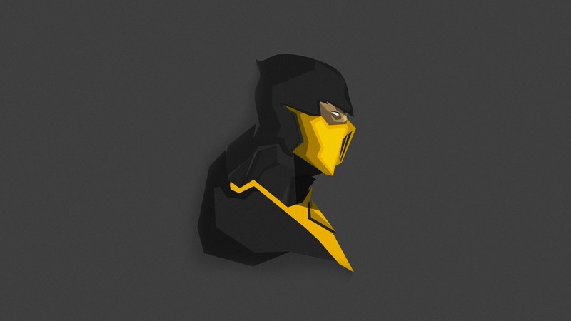 Mortal Kombat, scorpion, simple, simple background