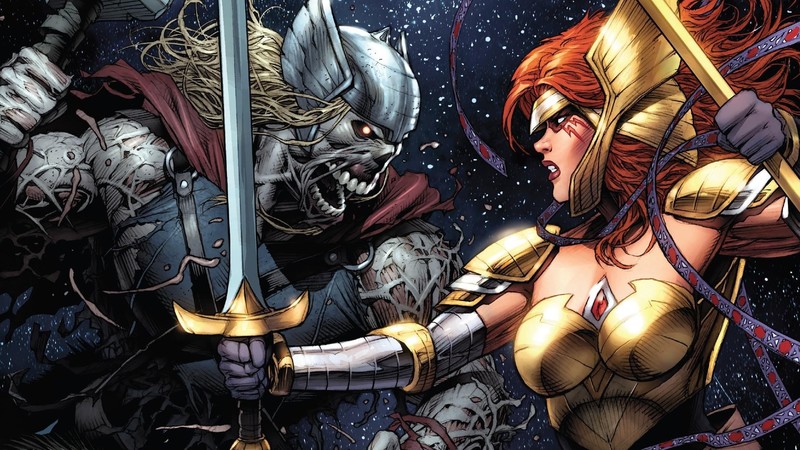 comics, comic books, Comic Girls (Series), Marvel Comics, Angela (Marvel), Thor, zombies