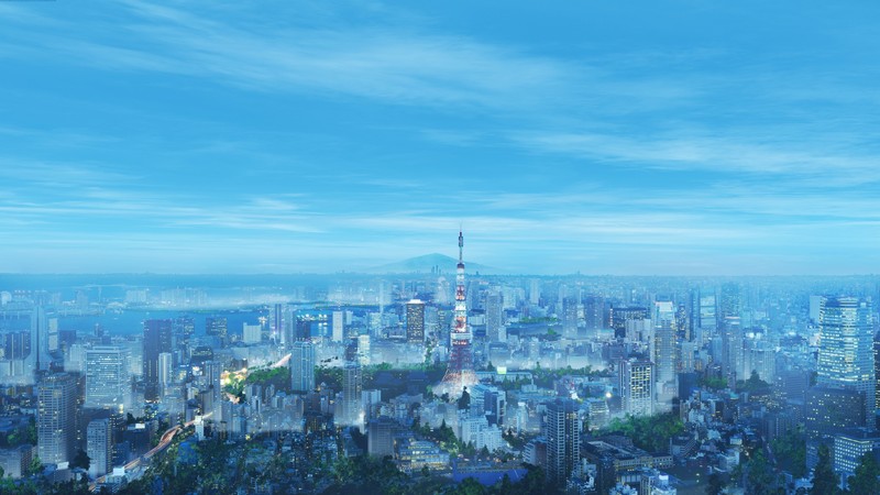 Japan, Tokyo, city, Asia, cityscape, sky, cyan