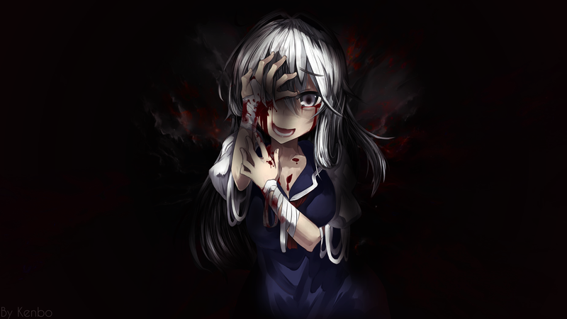 anime, anime girls, blood, yandere, manga, Mirai Nikki