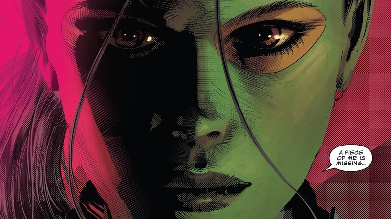 comics, comic books, comic art, Marvel Comics, Comic Girls (Series), Gamora, face, frontal view