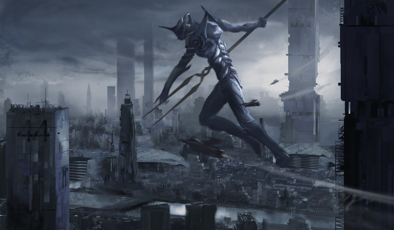 Neon Genesis Evangelion, EVA Unit 01, Spear of Longinus, mech