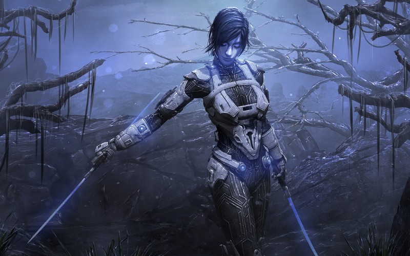 cyborg, futuristic, 3D
