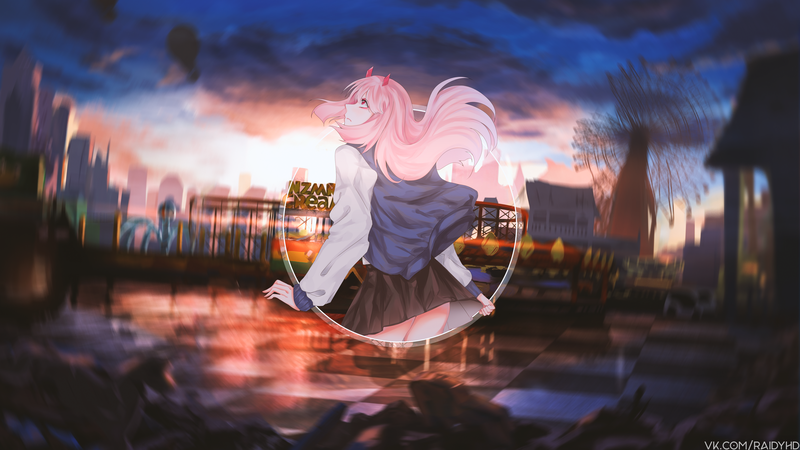 anime, anime girls, picture-in-picture, Darling in the FranXX, Zero Two (Darling in the FranXX), Code:002