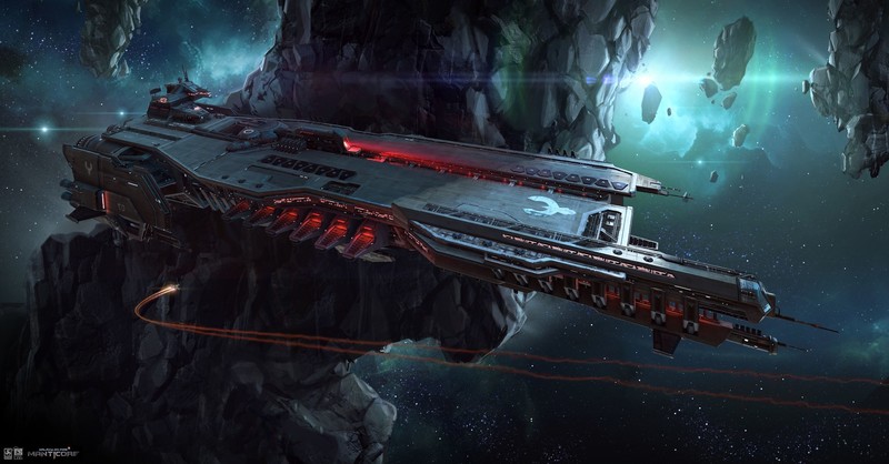 science fiction, space, spaceship, digital art