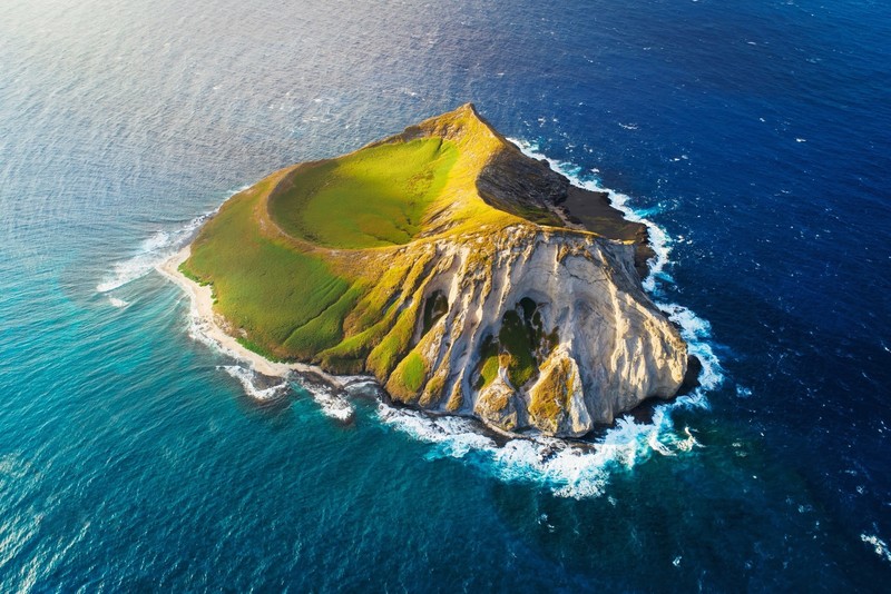 nature, sea, island, aerial view, water