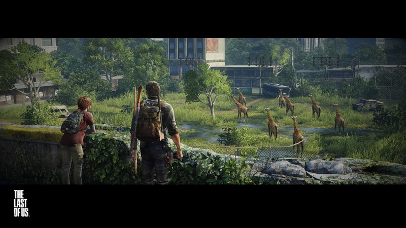 The Last of Us, Ellie, Joel, apocalyptic, video games, screen shot, ruins, video game characters, city, overgrown, nature