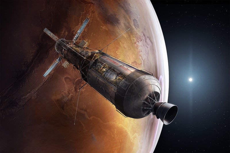 space, space art, planet, digital art, Mars