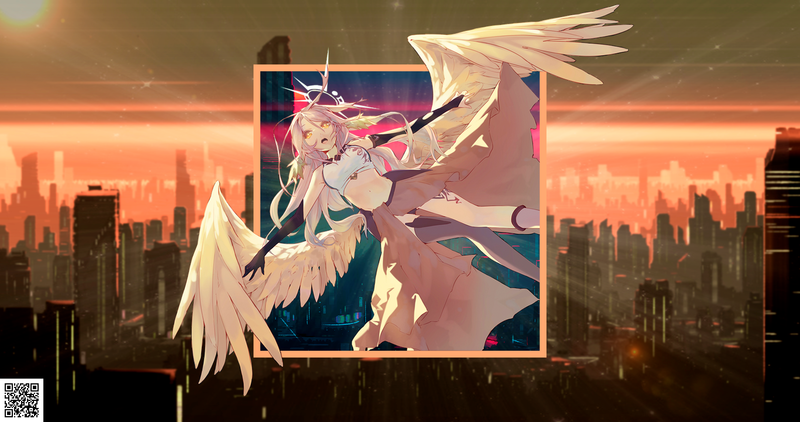 Jibril, No Game No Life, anime girls, anime, wings, belly, yellow eyes