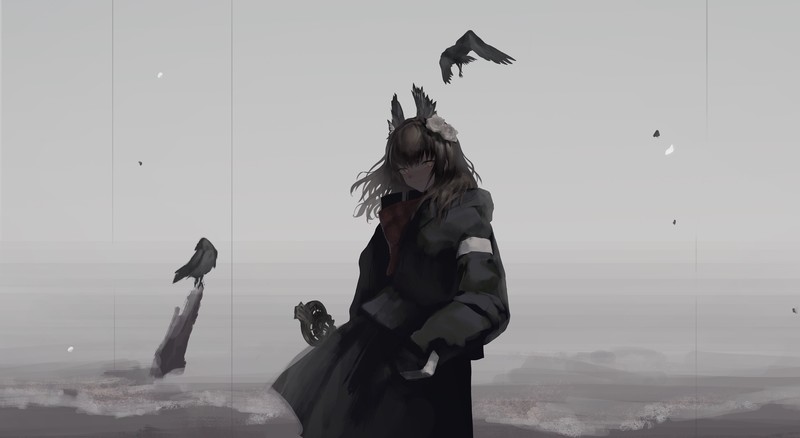 anime, crow, anime girls