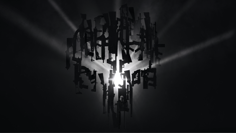 The Punisher, skull, minimalism, dark, concept art, Netflix