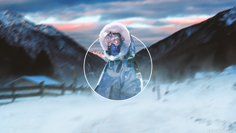 anime, anime girls, picture-in-picture, cold