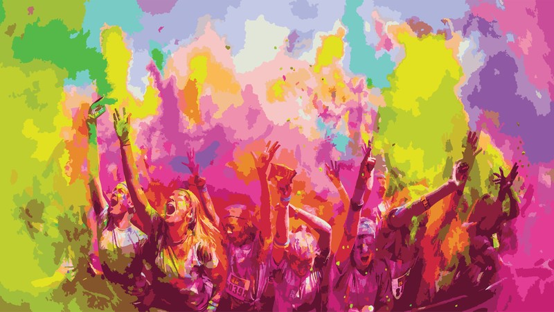 Color Burst, poly, vector