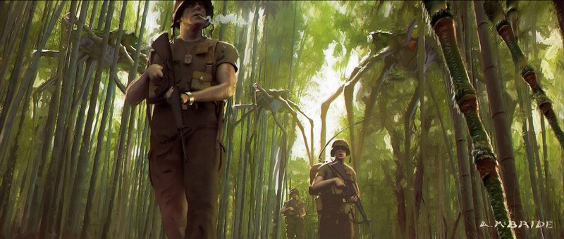soldier, military, spider, artwork, Kong: Skull Island