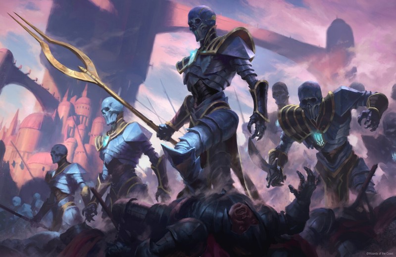 digital, fantasy art, army, skull, artwork