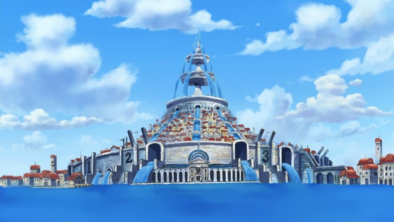 One Piece, anime, fantasy city