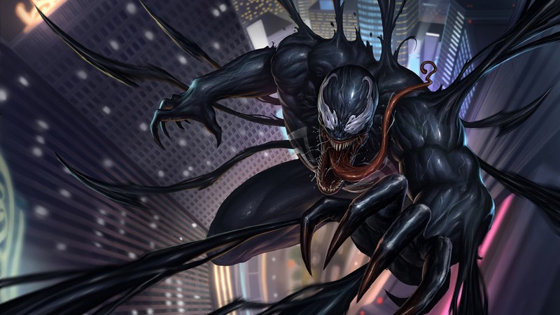 comics, comic art, comic books, Marvel Comics, Venom, creature