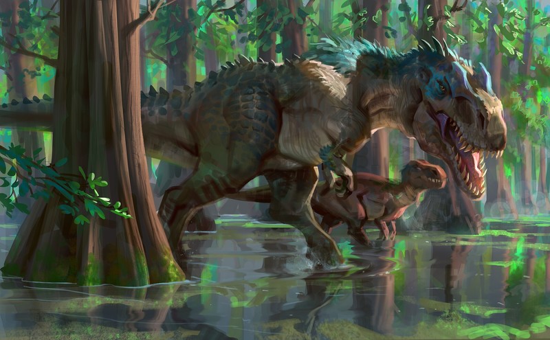 animals, dinosaurs, nature, artwork