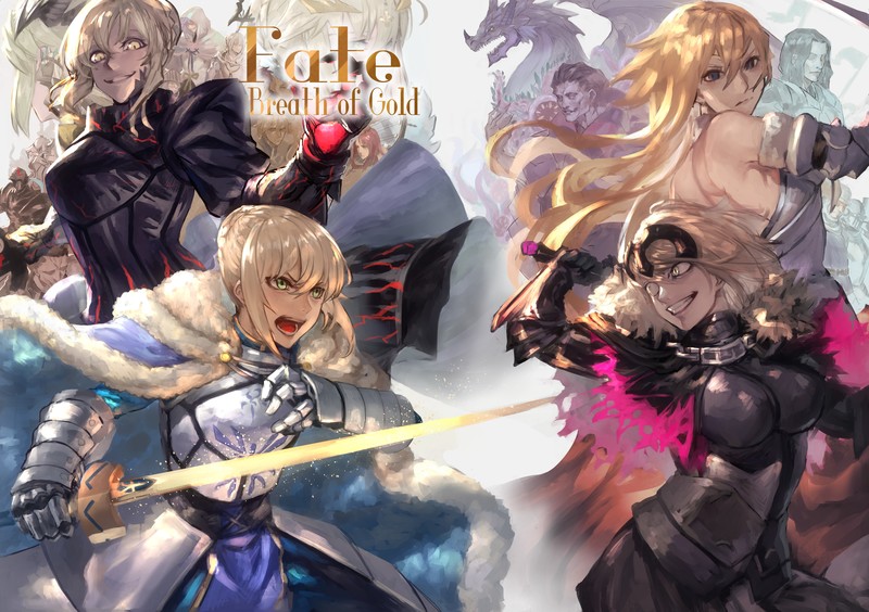 anime girls, anime, Fate/Grand Order, Saber Alter, Jeanne (Alter) (Fate/Grand Order), Saber, Artoria Pendragon, peperon, Jeanne dArc, Fate Series