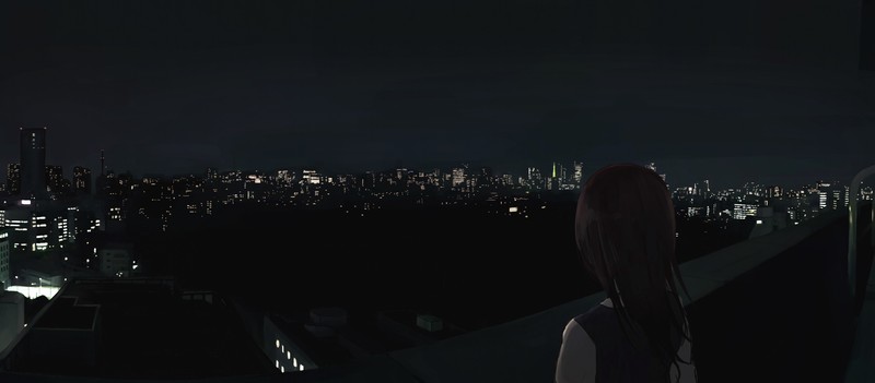 night, city, city lights, dark, rooftops, building