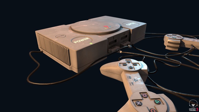 consoles, Sony, PlayStation, controllers, ArtStation, 3D
