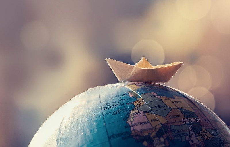 globe, paper, paper boats
