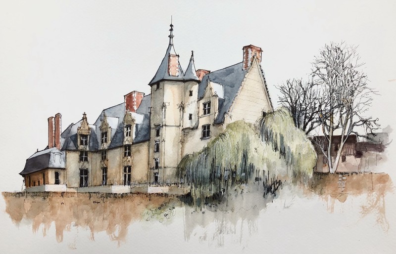 artwork, house, building